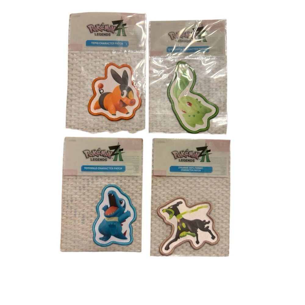 Brand New Set of Four Pokémon Patches PAX Exclusive Tepig Chikorita Zygarde